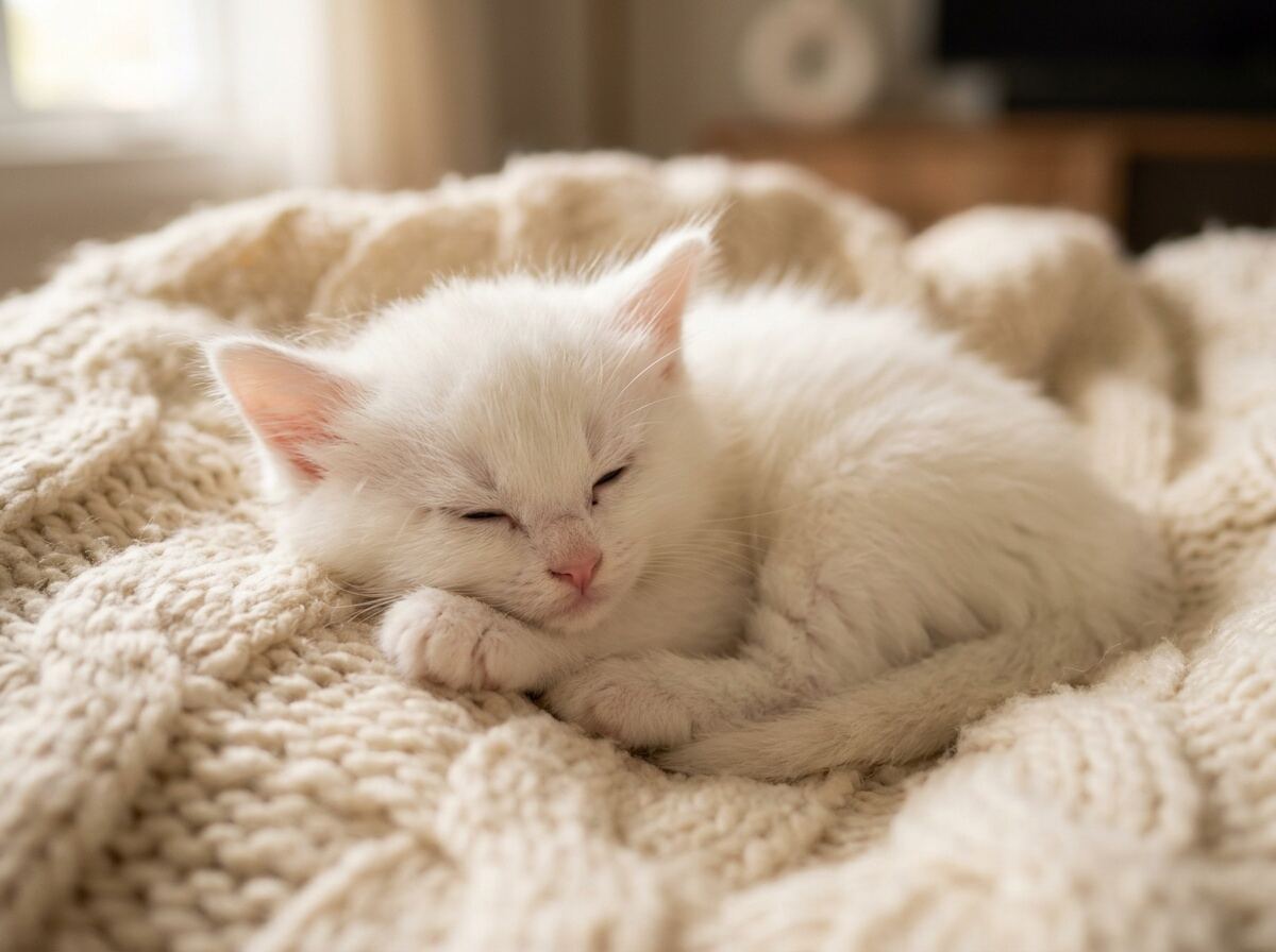 Gatito acurrucado